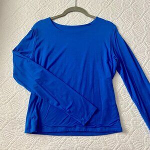 Women's Sexy Long Sleeve Crew Neck Tops Slim Fitted Double Lined Buttery Top
